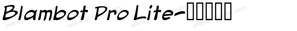 Blambot Pro Lite字体转换